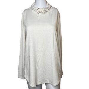 Ann Taylor Cowl Neck Long Sleeve Sweatshirt White Size XS